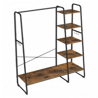 Open Kledingrek 5 Niveaus met Schoenenrek en 6 S-haken, 45 x 120 x 160 cm