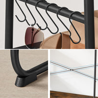 Open Kledingrek 5 Niveaus met Schoenenrek en 6 S-haken, 45 x 120 x 160 cm