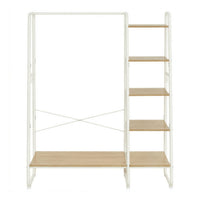 Open Kledingrek 5 Niveaus met Schoenenrek en 6 S-haken, 45 x 120 x 160 cm