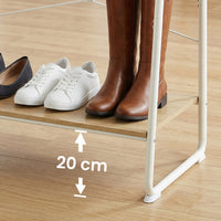 Open Kledingrek 5 Niveaus met Schoenenrek en 6 S-haken, 45 x 120 x 160 cm