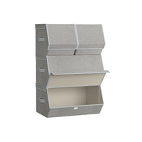 Stapelbare Opbergdozen met Deksel en Magneetsluiting, Set van 4