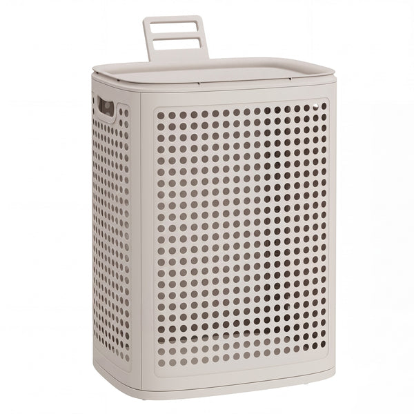 Smalle Wasmand met Deksel van Kunststof, 75 L