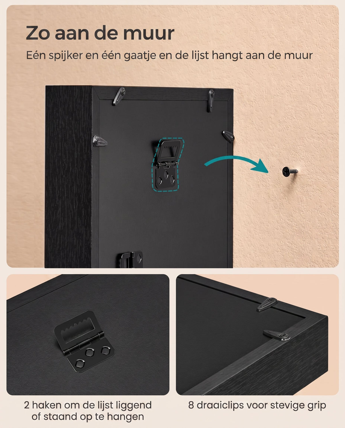 3D-fotolijst om te Vullen met Koord, Clips en Pinnen