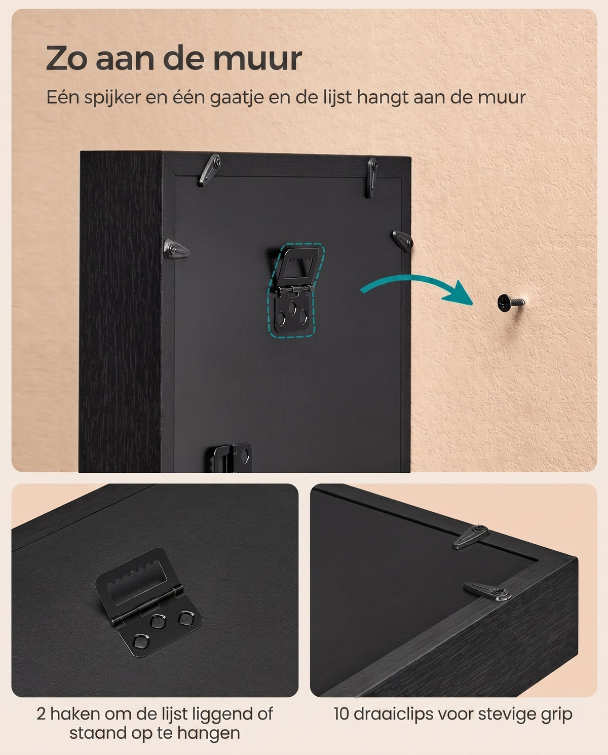 3D-fotolijst om te Vullen met Koord, Clips en Pinnen