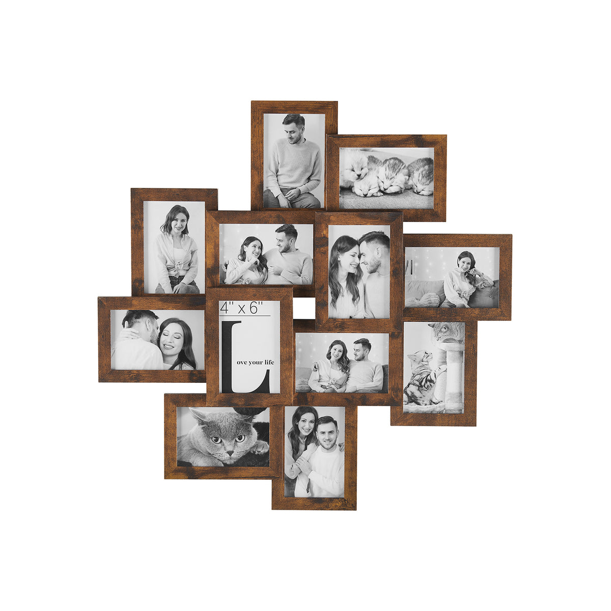 Fotolijstcollage van 12 Lijsten voor Foto's van 10 x 15 cm