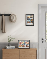 Fotolijst A4 met 3 Passe-partouts en Muurhaken zonder Boren, 36,5 x 26 cm