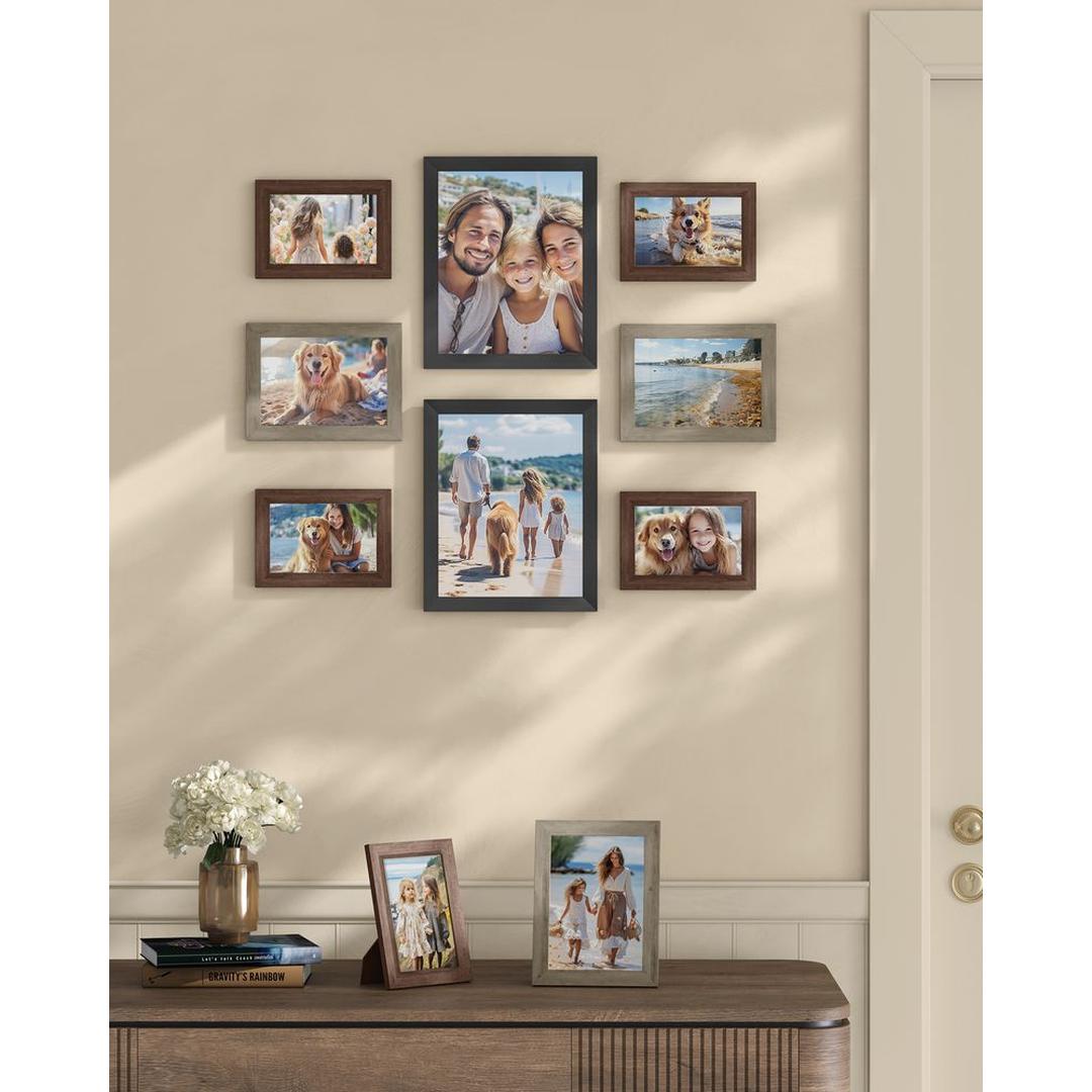 Fotolijsten Set van 10 in Verschillende Formaten voor Wand of Tafel