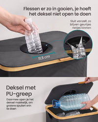 Flessenverzamelaar met Deksel, Inwerpgat en Uitneembare Binnenzak