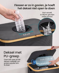 Flessenverzamelaar met Deksel, Inwerpgat en Uitneembare Binnenzak