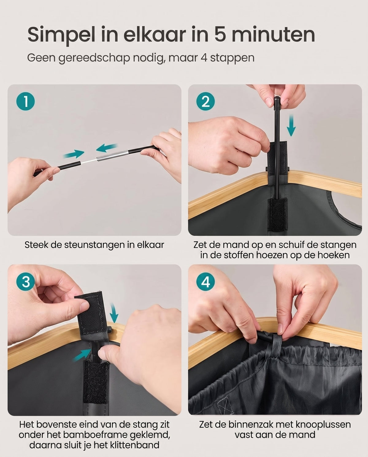 Flessenverzamelaar met Deksel, Inwerpgat en Uitneembare Binnenzak
