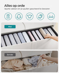 Opvouwbare Kledingkastorganizers met 6 Vakken, Set van 4, 42 x 30 x 17 cm