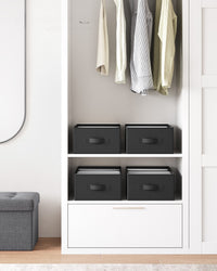 Opvouwbare Kledingkastorganizers met 6 Vakken, Set van 4, 42 x 30 x 17 cm
