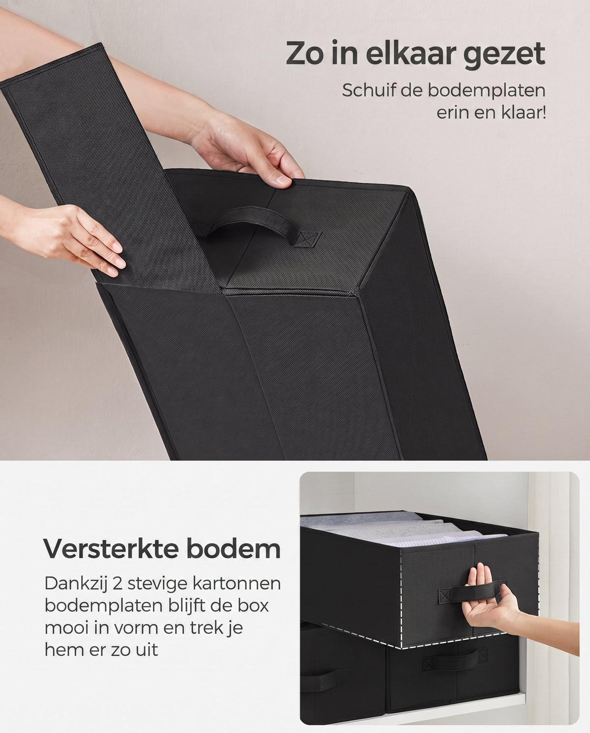 Opvouwbare Kledingkastorganizers met 6 Vakken, Set van 4, 42 x 30 x 17 cm