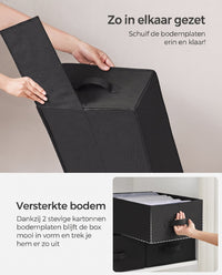 Opvouwbare Kledingkastorganizers met 6 Vakken, Set van 4, 42 x 30 x 17 cm
