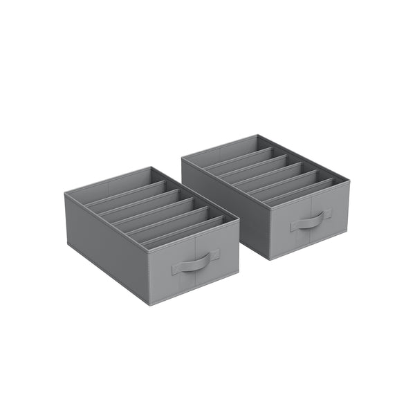 Opvouwbare Kledingkastorganizers met 6 Vakken, Set van 4, 42 x 30 x 17 cm