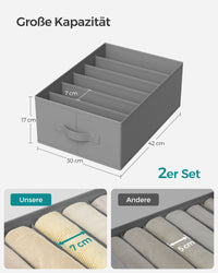 Opvouwbare Kledingkastorganizers met 6 Vakken, Set van 4, 42 x 30 x 17 cm