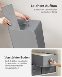 Opvouwbare Kledingkastorganizers met 6 Vakken, Set van 4, 42 x 30 x 17 cm
