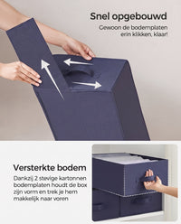 Opvouwbare Kledingkastorganizers met 6 Vakken, Set van 4, 42 x 30 x 17 cm