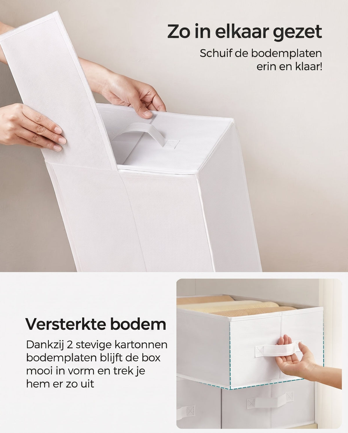 Opvouwbare Kledingkastorganizers met 6 Vakken, Set van 4, 42 x 30 x 17 cm