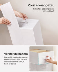Opvouwbare Kledingkastorganizers met 6 Vakken, Set van 4, 42 x 30 x 17 cm