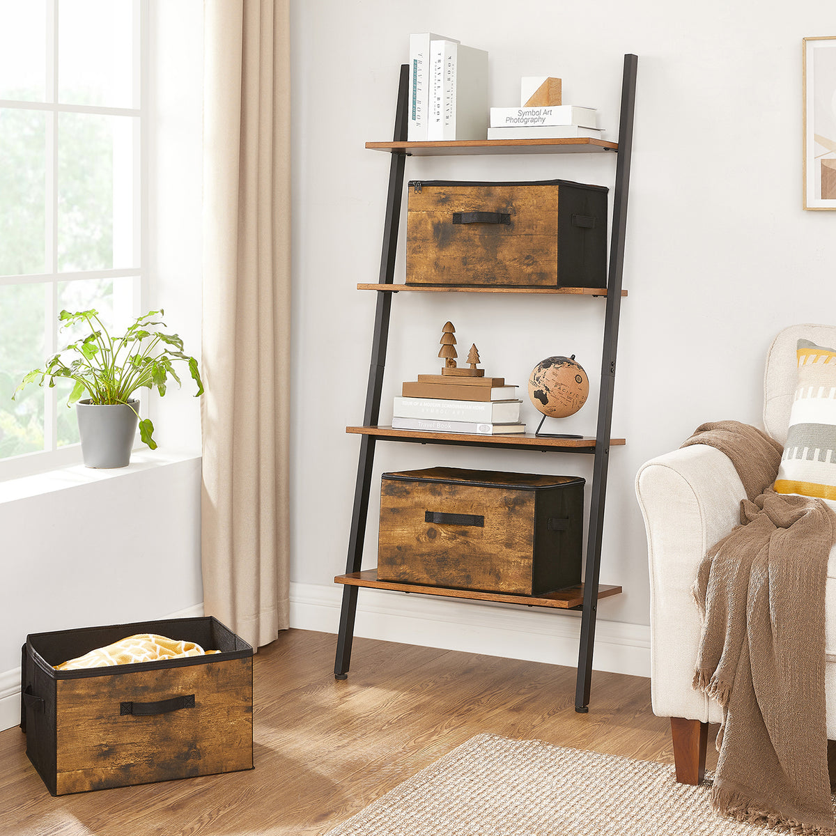 Opbergdozen met Deksel en Ritssluiting, Set van 3, 40 x 30 x 25 cm