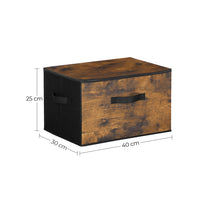 Opbergdozen met Deksel en Ritssluiting, Set van 3, 40 x 30 x 25 cm
