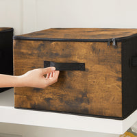Opbergdozen met Deksel en Ritssluiting, Set van 3, 40 x 30 x 25 cm