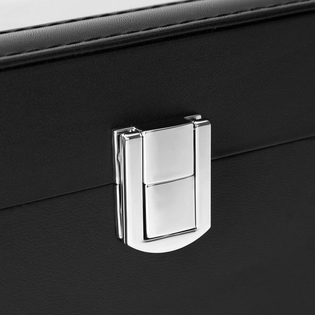 Horlogedoos voor 6 Horloges met Glazen Deksel en Slot, 30 x 11,2 x 8 cm