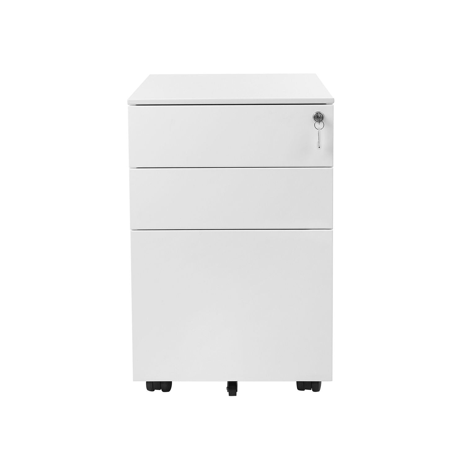 Stalen Rolcontainer met 3 Laden en Hangmap, 52x39x60 cm