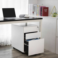 Stalen Rolcontainer met 3 Laden en Hangmap, 52x39x60 cm