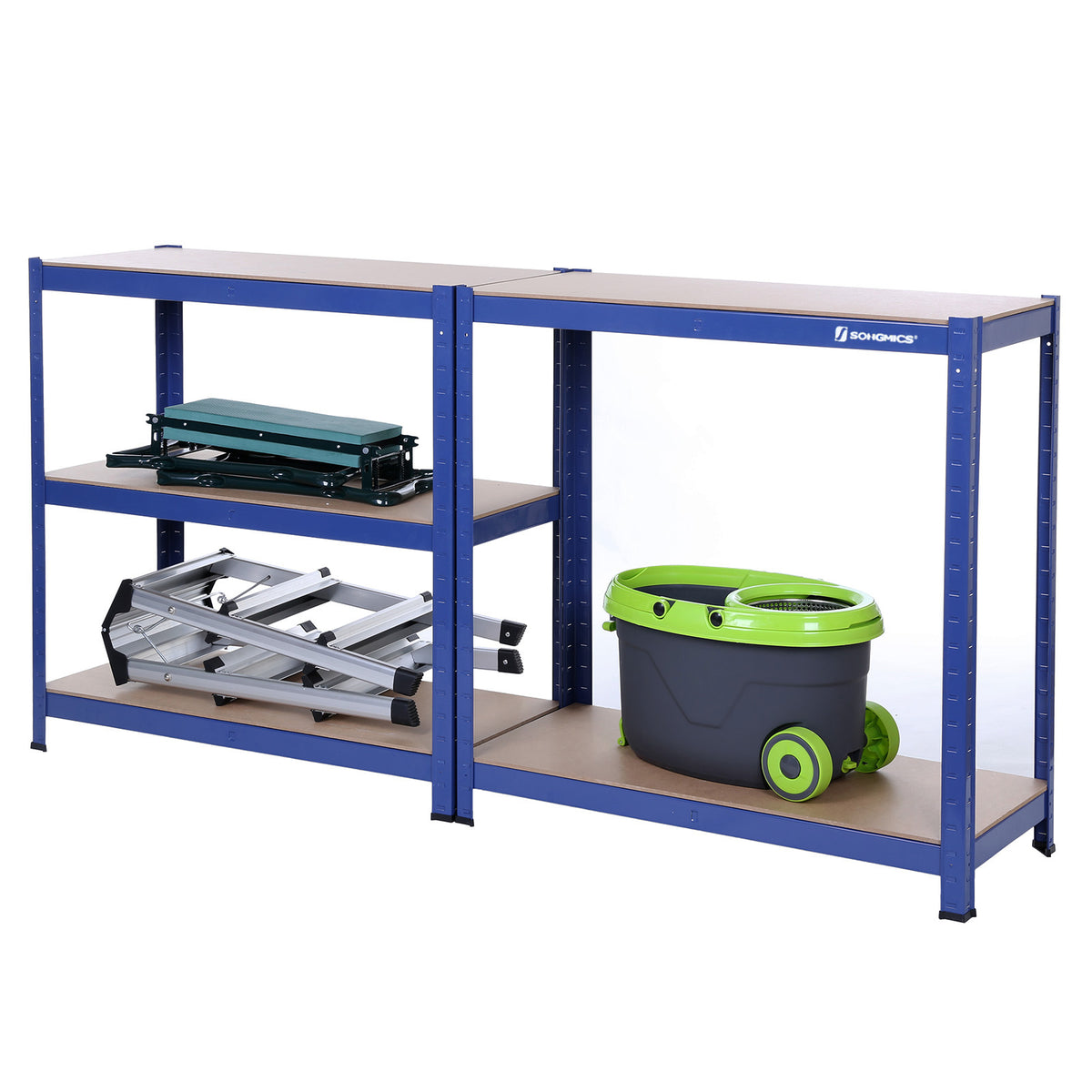 Zwaar Metalen Opbergrek met 5 Verstelbare Planken, 90 x 180 x 40 cm