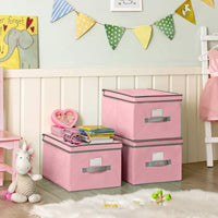 Vouwdozen met Scharnierend Deksel en Labelhouder, Set van 3, 40 x 30 x 25 cm