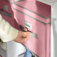 Vouwdozen met Scharnierend Deksel en Labelhouder, Set van 3, 40 x 30 x 25 cm