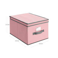 Vouwdozen met Scharnierend Deksel en Labelhouder, Set van 3, 40 x 30 x 25 cm
