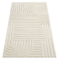 Vloerkleed met 3D-hoog-laagpool en Geometrisch Patroon