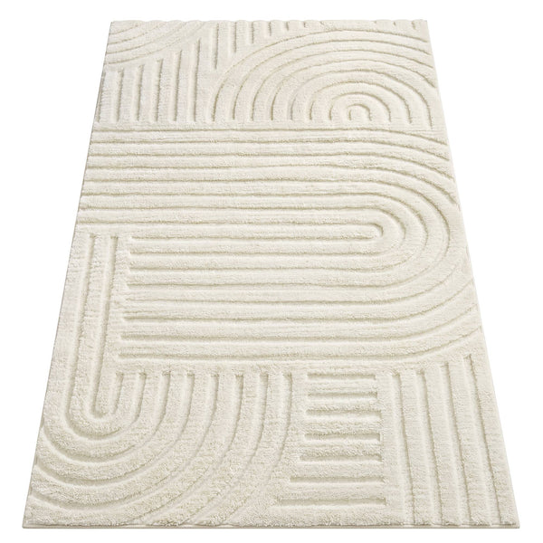 Vloerkleed met 3D-hoog-laagpool en Geometrisch Patroon