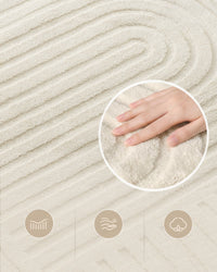 Vloerkleed met 3D-hoog-laagpool en Geometrisch Patroon