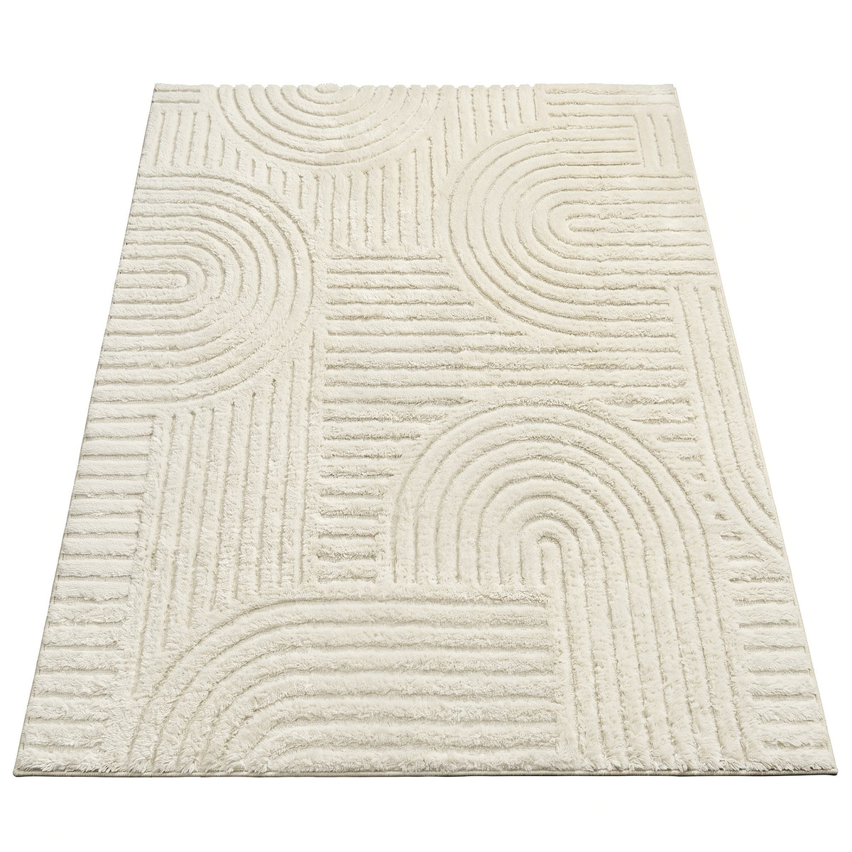 Vloerkleed met 3D-hoog-laagpool en Geometrisch Patroon