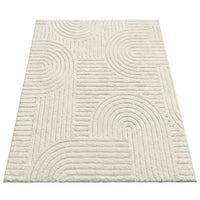 Vloerkleed met 3D-hoog-laagpool en Geometrisch Patroon