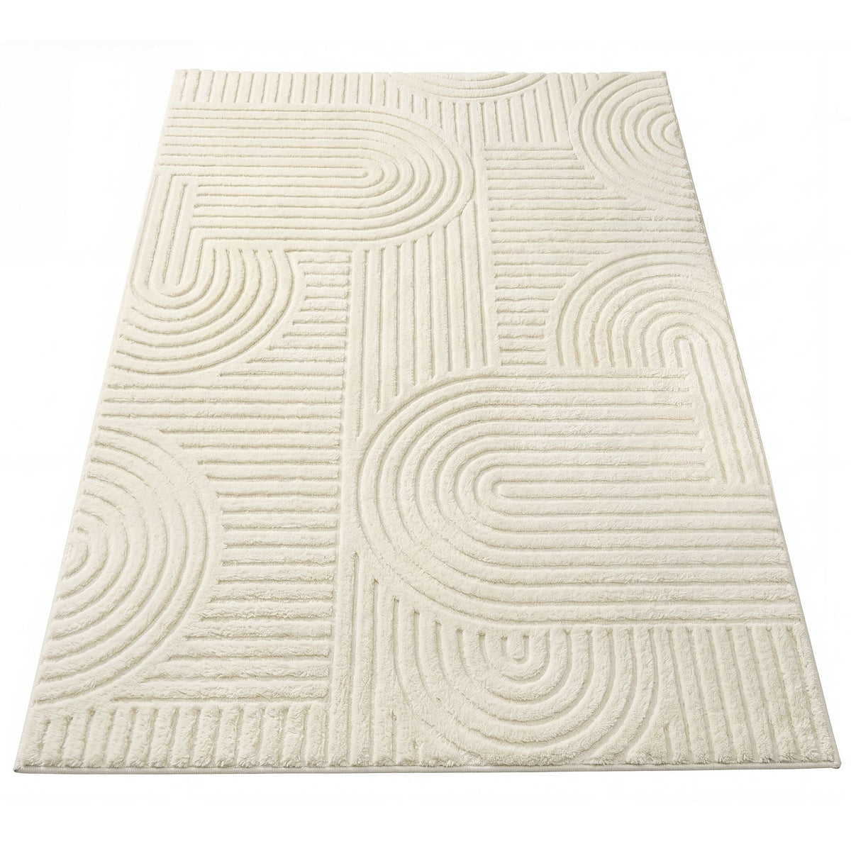 Vloerkleed met 3D-hoog-laagpool en Geometrisch Patroon