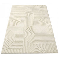 Vloerkleed met 3D-hoog-laagpool en Geometrisch Patroon