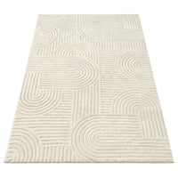 Vloerkleed met 3D-hoog-laagpool en Geometrisch Patroon
