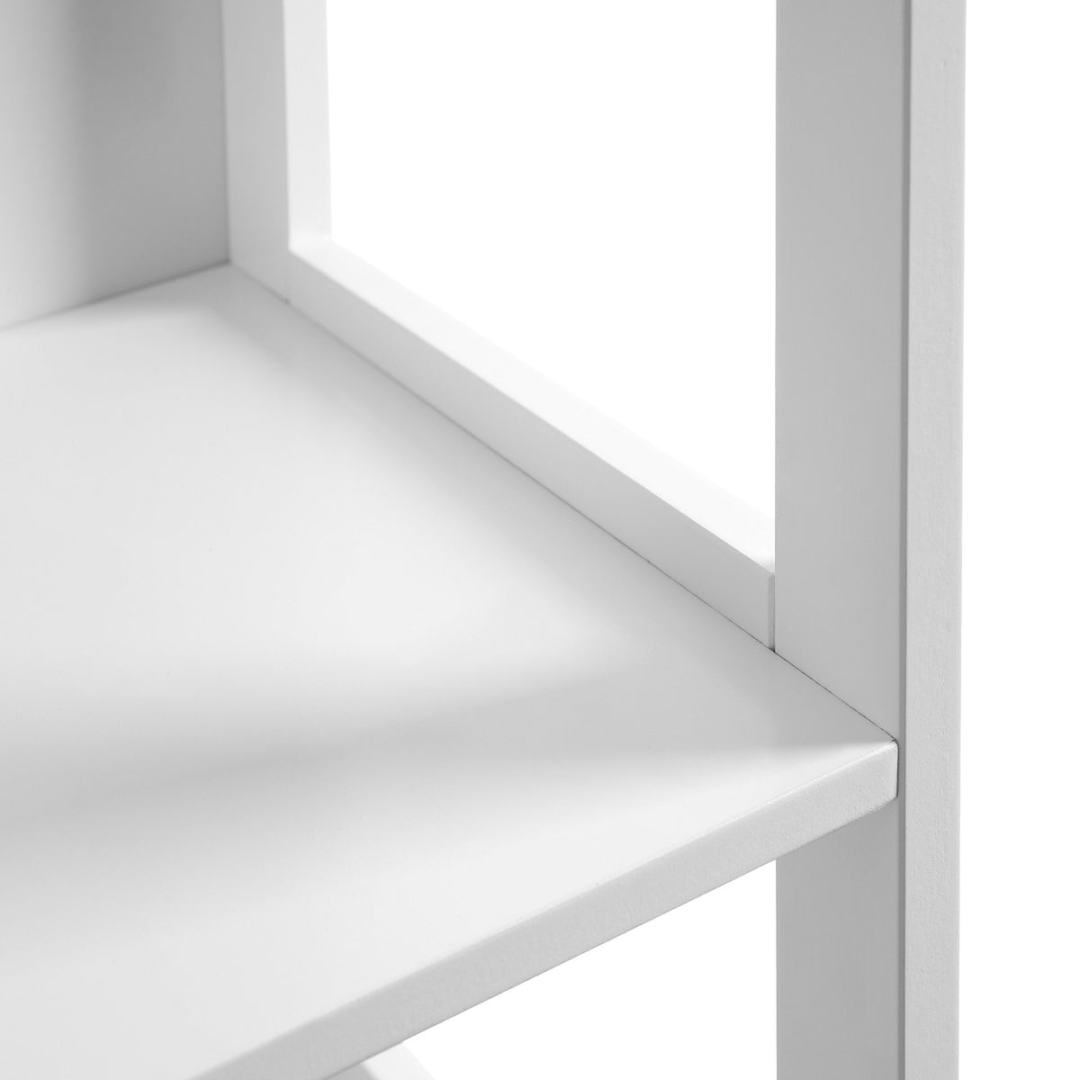 Hoge Badkamerkast met 2 Lades en 3 Open Vakken, 30 x 30 x 141,5 cm
