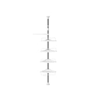 Verstelbare Doucheplank met 4 Planken, 3 Haken en Handdoekenrek, 95-300 cm