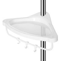 Verstelbare Doucheplank met 4 Planken, 3 Haken en Handdoekenrek, 95-300 cm