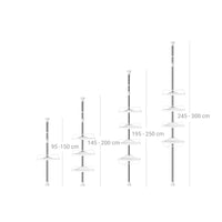 Verstelbare Doucheplank met 4 Planken, 3 Haken en Handdoekenrek, 95-300 cm