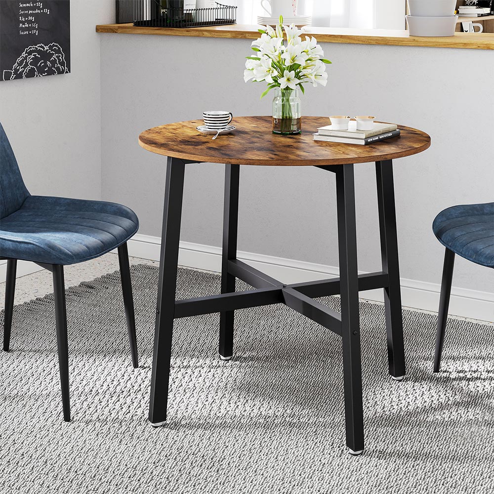 Ronde Keukentafel met Stalen Frame, 80 x 75 cm