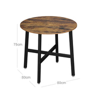 Ronde Keukentafel met Stalen Frame, 80 x 75 cm