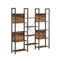 Boekenkast met 14 Planken en Metalen Frame, 158 x 166 cm