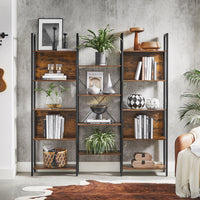 Boekenkast met 14 Planken en Metalen Frame, 158 x 166 cm